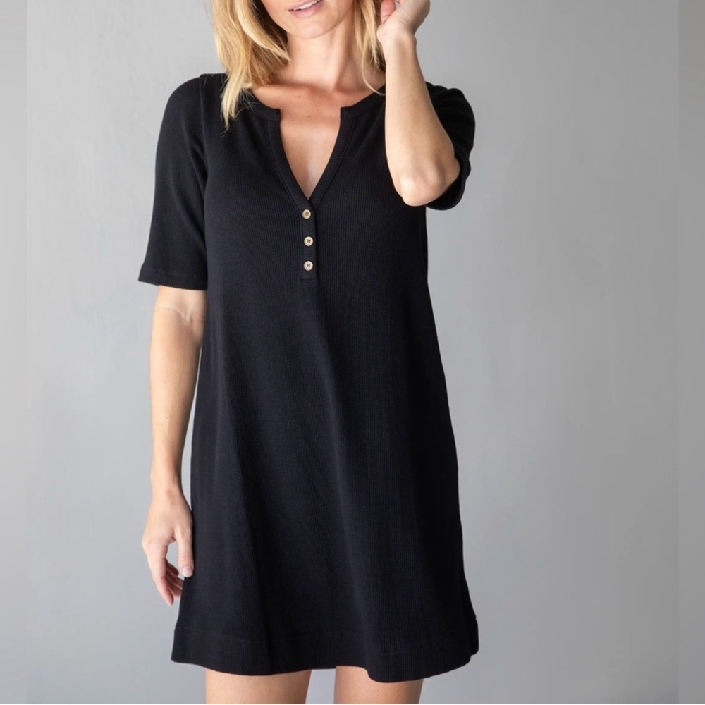 Natural Life Easy Street Waffle Knit Mini Dress